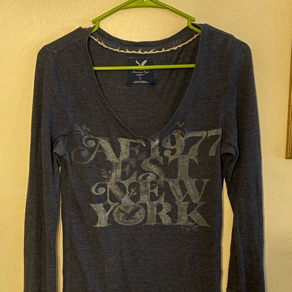 Blue American Eagle Long Sleeve